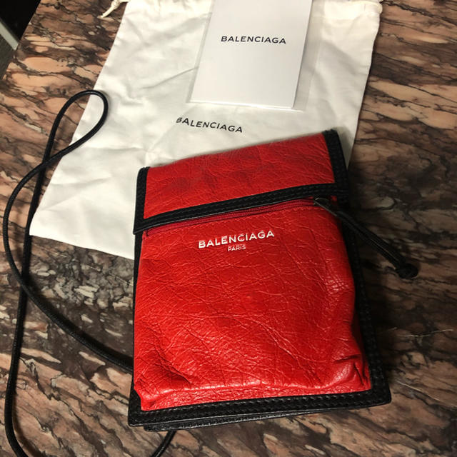 バレンシアガ BALENCIAGA ショルダーバッグ 革ポーチストラップ