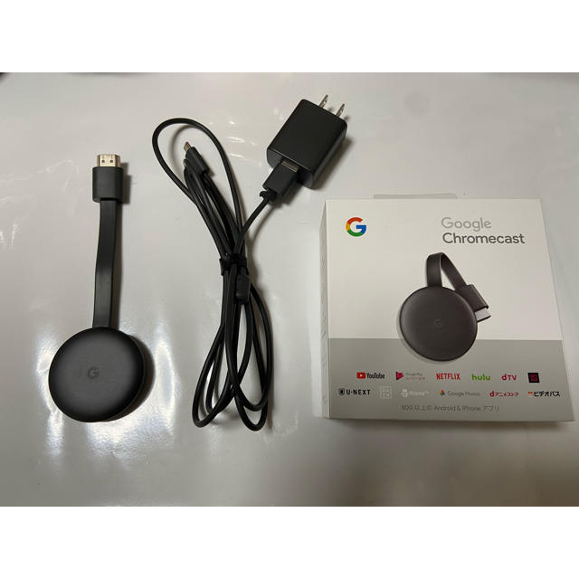 Google Chromecast スマホ/家電/カメラのテレビ/映像機器(映像用ケーブル)の商品写真