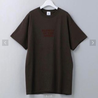 ビューティアンドユースユナイテッドアローズ(BEAUTY&YOUTH UNITED ARROWS)のROKU 6 ロゴTシャツ　ブラウン　Mサイズ(Tシャツ(半袖/袖なし))