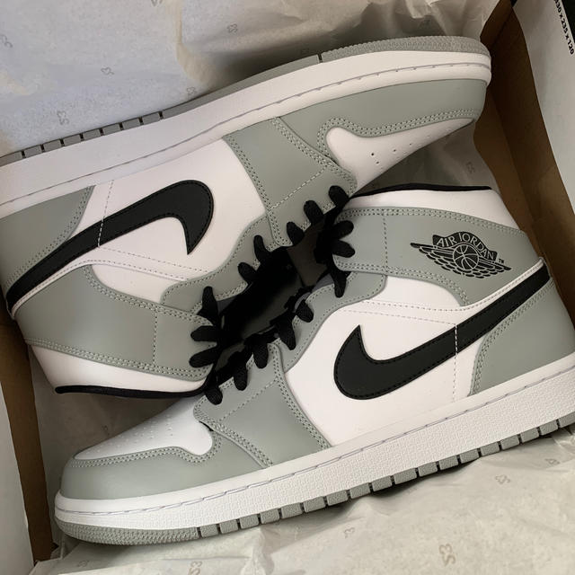 jordan 1 mid smoke grey 28cm靴/シューズ