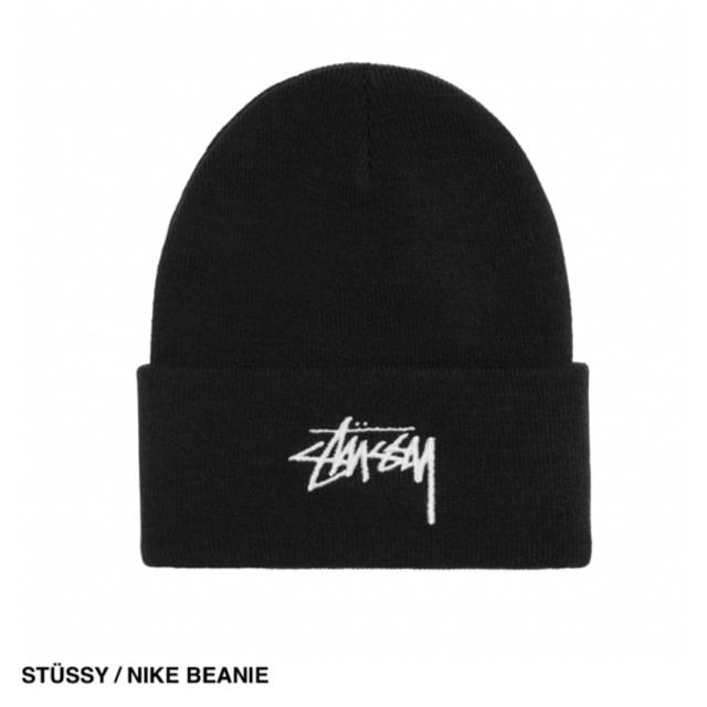 STUSSY(ステューシー)のSTÜSSY / NIKE BEANIE ビーニー 黒 コラボ ステューシー メンズの帽子(ニット帽/ビーニー)の商品写真
