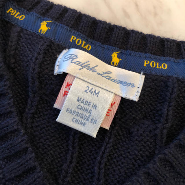 Ralph Lauren(ラルフローレン)のラルフローレン ニットベスト ベスト ベビー 90 キッズ/ベビー/マタニティのキッズ服男の子用(90cm~)(ドレス/フォーマル)の商品写真