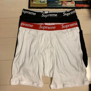 シュプリーム(Supreme)のsupreme ボクサーパンツ　白黒セット　Lサイズ(ボクサーパンツ)