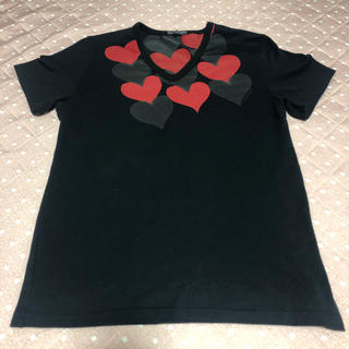 マリメッコ(marimekko)のmarimekko ハート黒Tシャツ 美品(使用2回)(Tシャツ(半袖/袖なし))