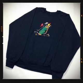 チャンピオン(Champion)の90s 海外古着 スウェット トレーナー 刺繍 ゴルフ 菅田将暉 ゆるだぼ(スウェット)