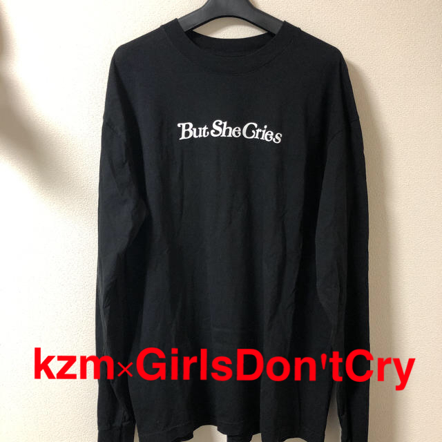超爆安  kzm×verdy GirlsDon'tCry 期間限定コラボ ロンＴ 黒 Tシャツ/カットソー(七分/長袖)