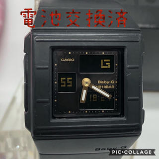 ジーショック(G-SHOCK)のG-SHOCK CASIO Baby-G ゴールドブラック カスケット電池交換済(腕時計)