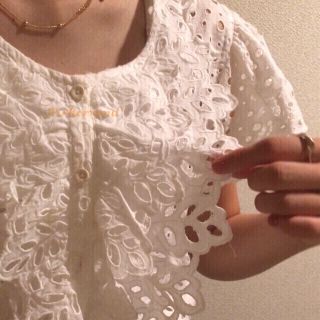 ロキエ(Lochie)のcotton lace blouse🤍(シャツ/ブラウス(半袖/袖なし))