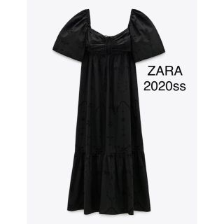 ザラ(ZARA)の新品　ZARA 刺繍入り　カットワークワンピース(ロングワンピース/マキシワンピース)