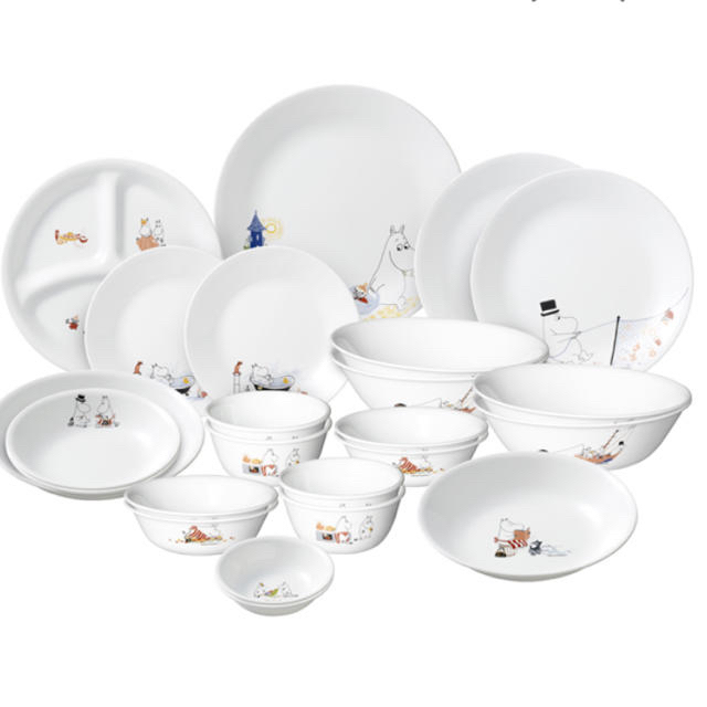 CORELLE(コレール)のコレール ムーミン 23個セット インテリア/住まい/日用品のキッチン/食器(食器)の商品写真