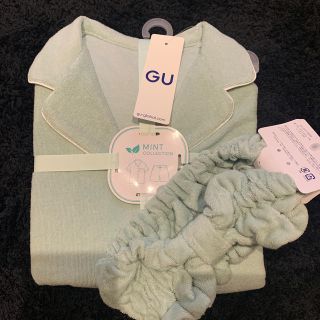 ジーユー(GU)のGU ルームウェア mintコレクション S  ヘアバンドセット(ルームウェア)