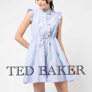 【新品大幅お値下げ】Ted Baker フリル袖ワンピース【着用1回】