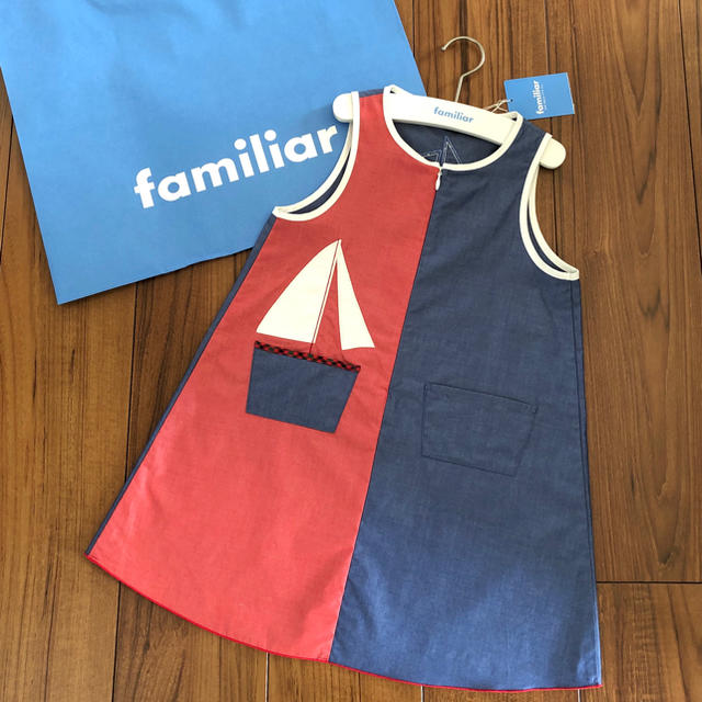 familiar(ファミリア)のファミリア 新品ワンピース 110 キッズ/ベビー/マタニティのキッズ服女の子用(90cm~)(ワンピース)の商品写真