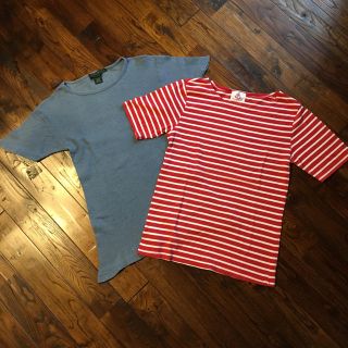 ジェイクルー(J.Crew)のカットソー2枚セット！USA J.CREW リブニット／JEMAL ボーダー(カットソー(半袖/袖なし))