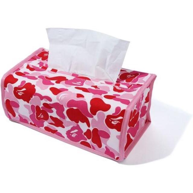 A BATHING APE ABC CAMO TISSUE COVER PINK