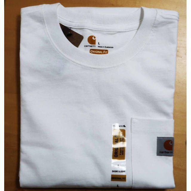 carhartt(カーハート)のCarhartt k87 ホワイト Tシャツ／Ｌ メンズのトップス(Tシャツ/カットソー(半袖/袖なし))の商品写真