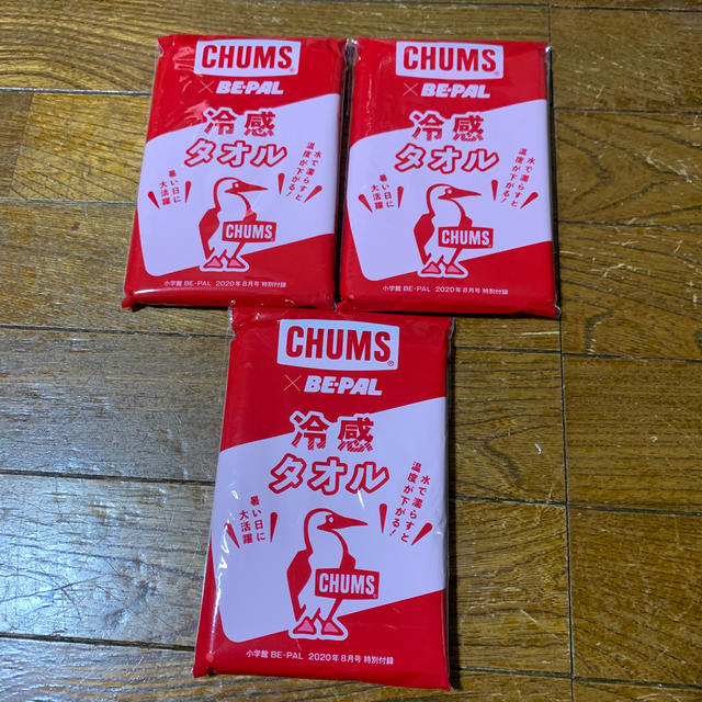 CHUMS(チャムス)のビーパル 8月号付録 CHUMS 冷感タオル 新品未開封 同じ物3個 スポーツ/アウトドアのアウトドア(その他)の商品写真