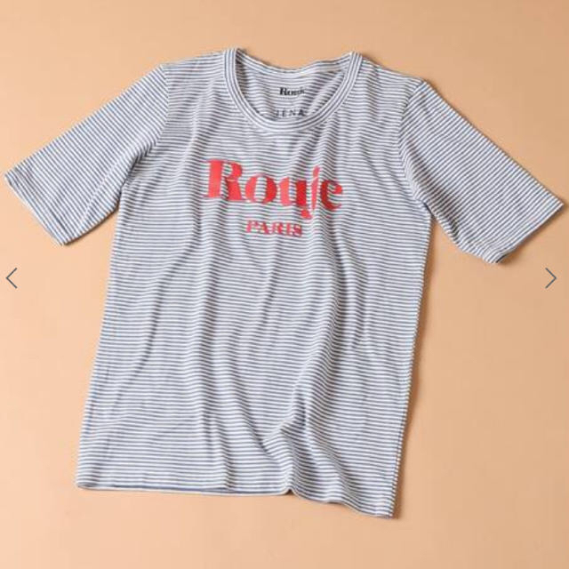 IENA(イエナ)のIENA ROUJE ルージュ ボーダー Tシャツ rouje logo レディースのトップス(Tシャツ(半袖/袖なし))の商品写真