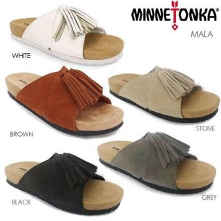 ミネトンカ(Minnetonka)のミネトンカ  フリンジ　タッセル　サンダル　ブラウン　23.5cm 美品(サンダル)