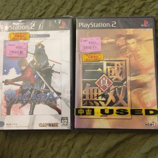 プレイステーション2(PlayStation2)の戦国BASARA、真・三國無双2のセット(家庭用ゲームソフト)