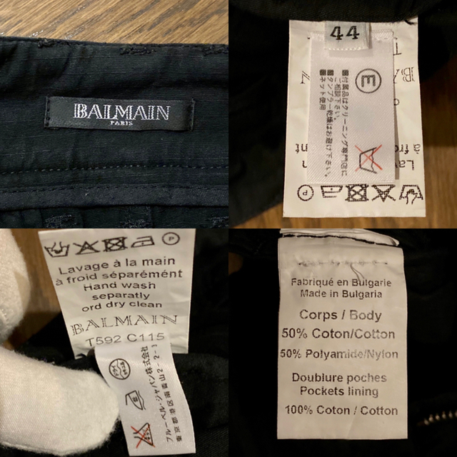 BALMAIN バルマン ハーフパンツ カーゴ ショートパンツ ブラック