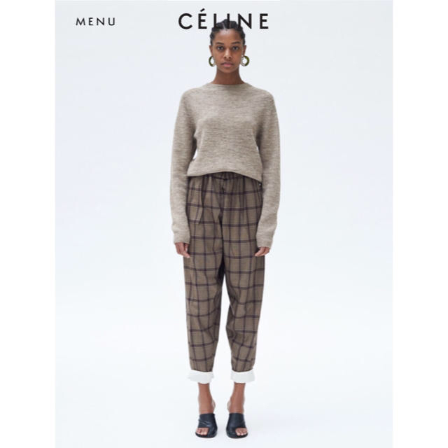 celine(セリーヌ)の専用です 2017aw celine セリーヌチェックパンツ フィービーデザイン レディースのパンツ(カジュアルパンツ)の商品写真