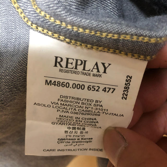 Replay(リプレイ)のリプレイ　デニムシャツ　Sサイズ メンズのトップス(シャツ)の商品写真