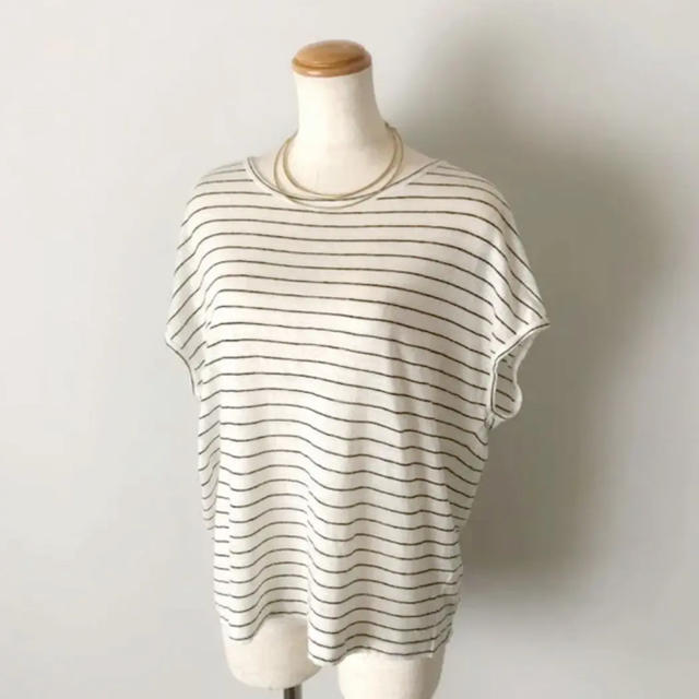 Madewell(メイドウェル)のMadewell ボーダー リネンTシャツ レディースのトップス(Tシャツ(半袖/袖なし))の商品写真