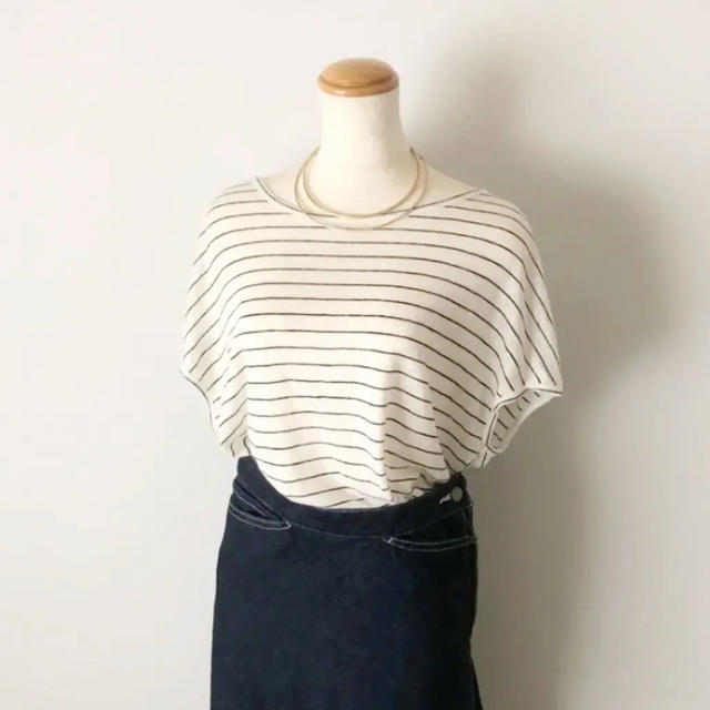 Madewell(メイドウェル)のMadewell ボーダー リネンTシャツ レディースのトップス(Tシャツ(半袖/袖なし))の商品写真