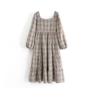 ザラ(ZARA)の🍁秋先行🍁2101◆チェック柄 ワンピース(ひざ丈ワンピース)