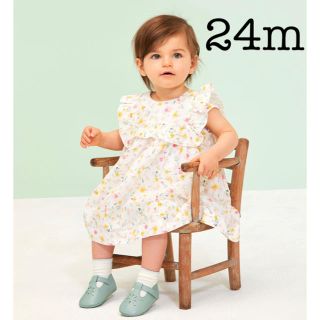 プチバトー(PETIT BATEAU)の新品未使用　プチバトー　24m プリントワンピース_YE(ワンピース)