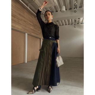 アメリヴィンテージ(Ameri VINTAGE)のAmeri 💖MILITARY DOCKING DENIM SKIRT(ロングスカート)