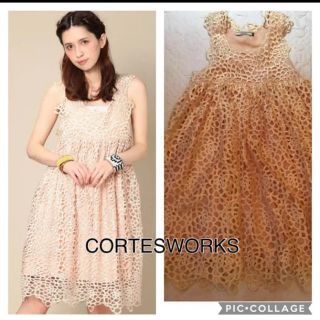 コルテスワークス(CORTES WORKS)の値下げ　新品　CORTESWORKS ワンピース(ミディアムドレス)