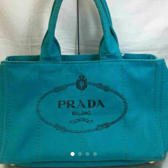 PRADA(プラダ)のPRADAカナパ♡マリンブルーMサイズ レディースのバッグ(トートバッグ)の商品写真