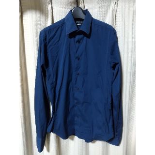 ザラ(ZARA)のZARA MAN 長袖シャツ Ｓサイズ ネイビー ザラマン シンプル きれいめ(シャツ)