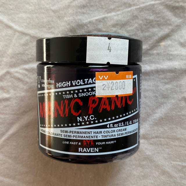 マニックパニック　レイヴン　MANIC PANIC RAVEN コスメ/美容のヘアケア/スタイリング(カラーリング剤)の商品写真