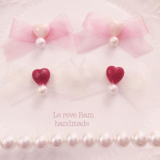 リボンハートピアス♡フェアリー(ピアス)