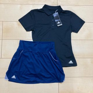 アディダス(adidas)の2点セット　Sサイズ　アディダス　ポロシャツ　スコート　テニスウェア(ウェア)