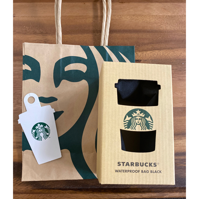 Starbucks Coffee(スターバックスコーヒー)のオンライン完売　スターバックス　ウォータープルーフバッグ　ブラック レディースのバッグ(トートバッグ)の商品写真