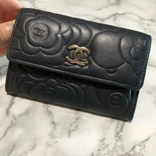 シャネル(CHANEL)のシャネル　カメリア型押し　名刺入れ　カードケース(名刺入れ/定期入れ)