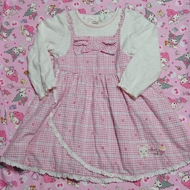 coeur a coeur(クーラクール)のcoeur a coeur  キムラタン ワンピース 100㎝ キッズ/ベビー/マタニティのキッズ服女の子用(90cm~)(ワンピース)の商品写真