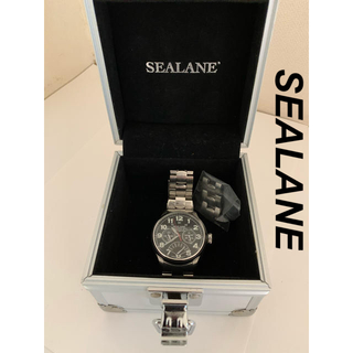 シーレーン(SEALANE)のSEALANE   メンズ時計　　箱付き、ベルト予備あり(腕時計(アナログ))