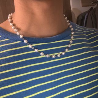 キャピタル(KAPITAL)のpearl  chain necklace パールネックレス(ネックレス)