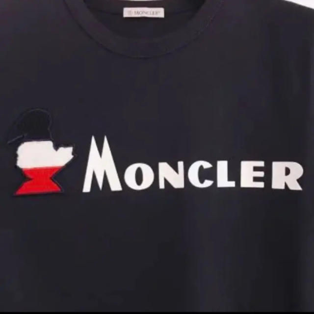 ★極美品★ MONCLER Tシャツ S ネイビー MAGLIA 赤字 完売品