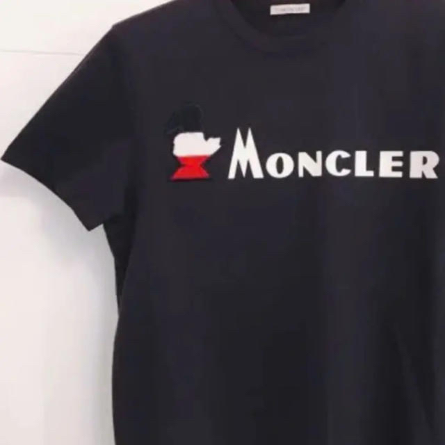 サイズ★極美品★ MONCLER Tシャツ S ネイビー MAGLIA 赤字 完売品