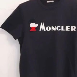 ★極美品★ MONCLER Tシャツ S ネイビー MAGLIA 赤字 完売品