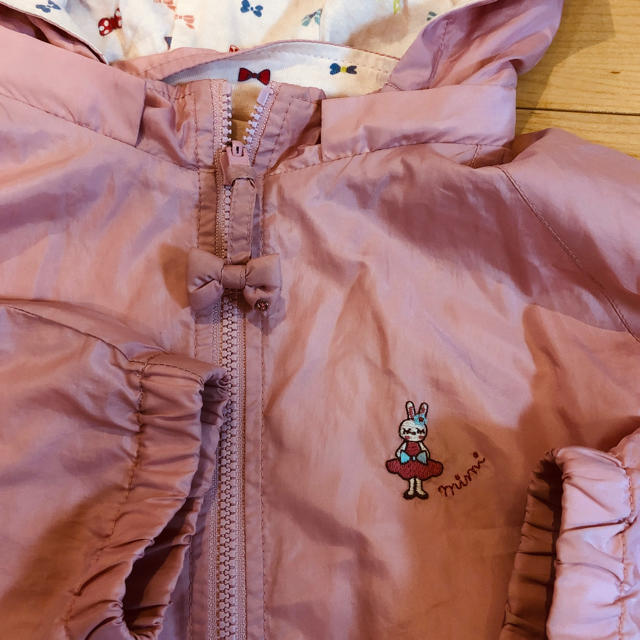 KP(ニットプランナー)のKPリバーシブルウィンドブレーカーパーカー130女の子ピンク キッズ/ベビー/マタニティのキッズ服女の子用(90cm~)(ジャケット/上着)の商品写真