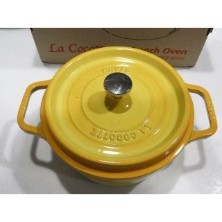 ストウブ(STAUB)のストウブ　ラウンド鍋２２㎝　イエロー(鍋/フライパン)