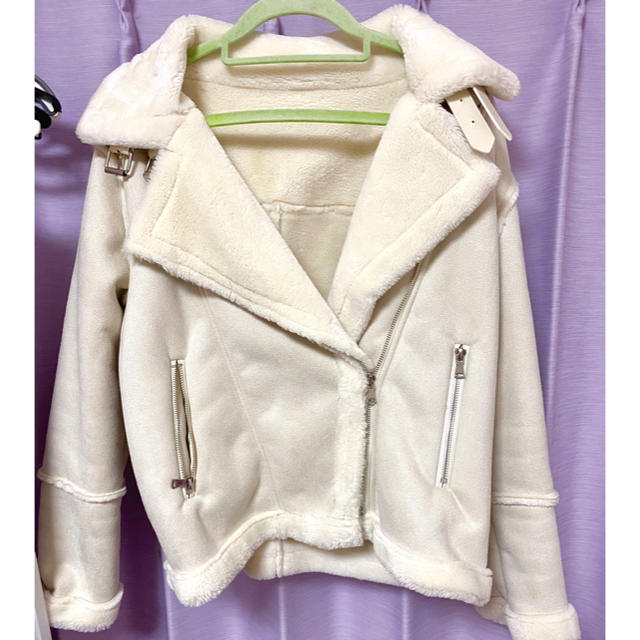 SNIDEL(スナイデル)の韓国ファッション♡ライダースムートンコート♡ レディースのジャケット/アウター(ムートンコート)の商品写真