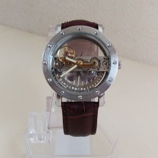 JARAGAR  自動巻き　スケルトン　腕時計(レザーベルト)